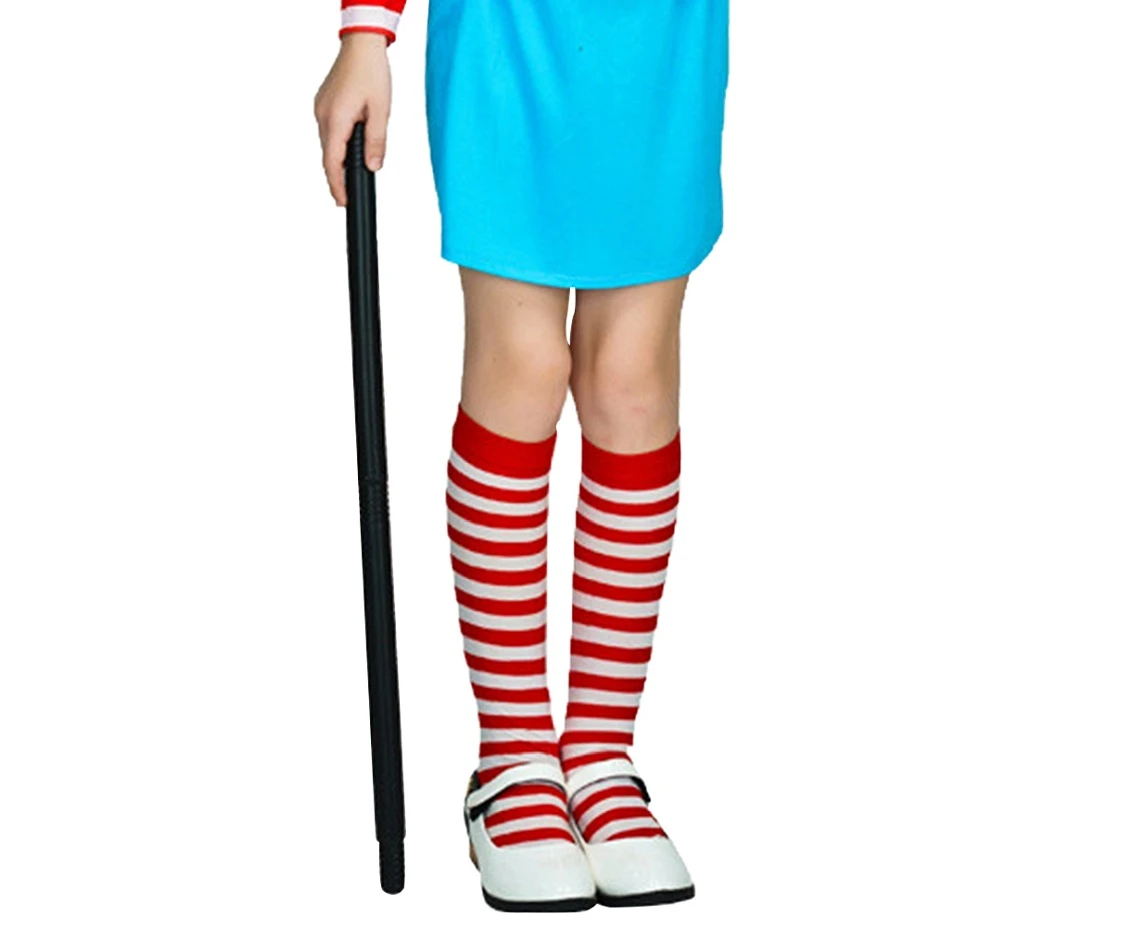 Zestaw dla dzieci Ciekawska Dziewczynka (kapelusz, okulary, top, spodnica, pończochy), rozm. 110/120 cm