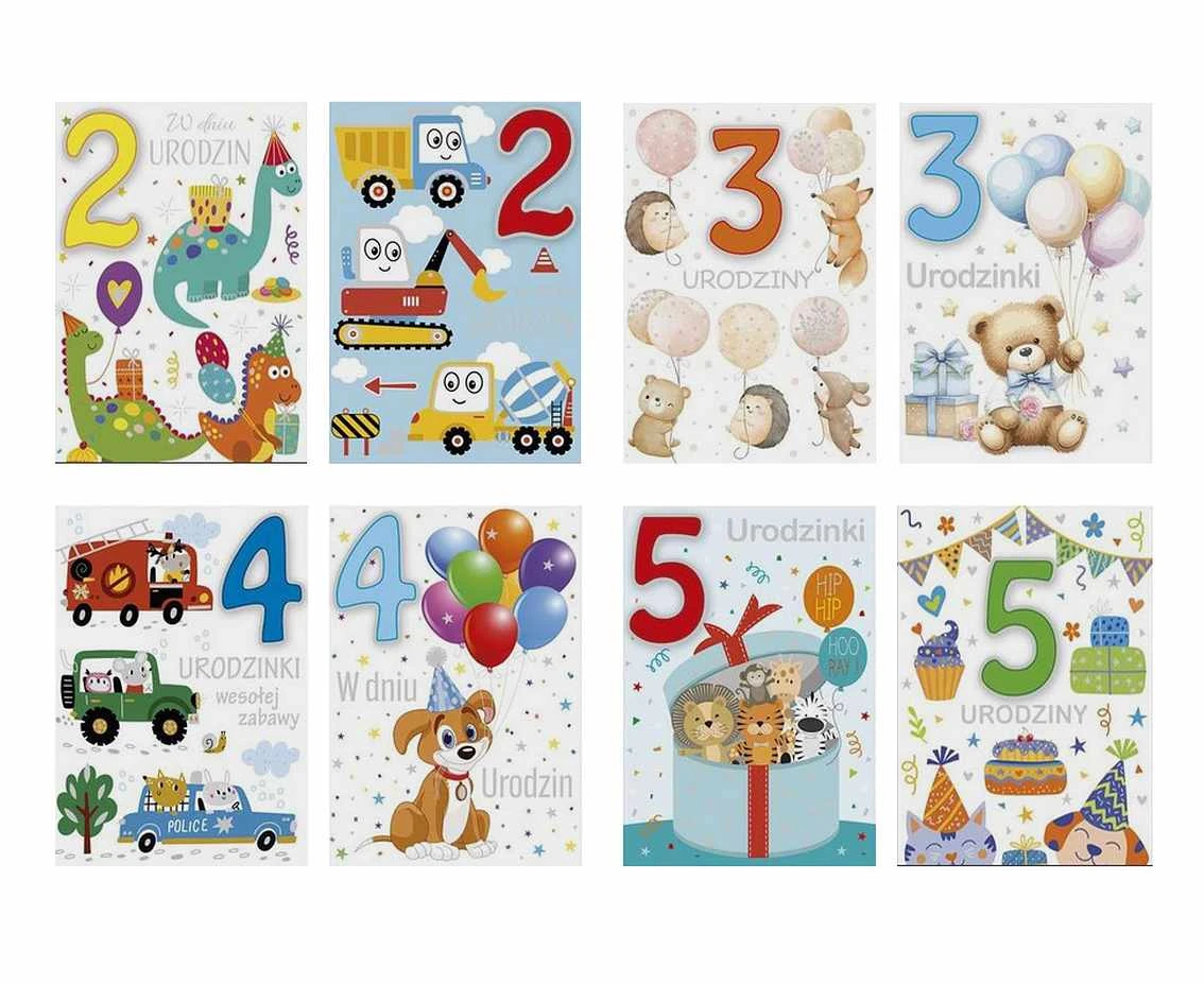 Laurka z cyframi na gąbkach exclusive B6GE 117x167 Urodziny Dziecięce zest. 738 Dziecięce 3-5 lat, Chłopiec, Cyfry, 1 szt.