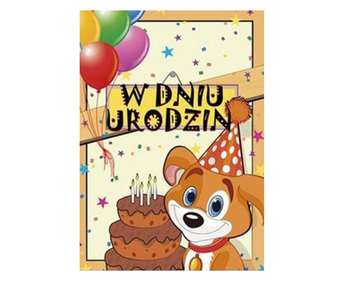 Laurka z brokatem B6B 117x167 Urodziny Dziecięce zest. 754 Dziecięce - Chłopiec, Dziewczynka
