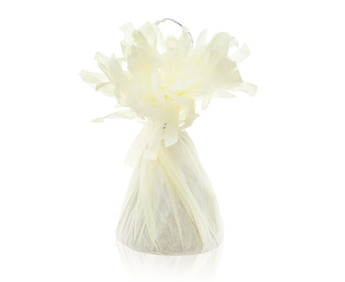 Ciężarek papierowy do balonów z helem, creamy, 145 g/ 1 szt.