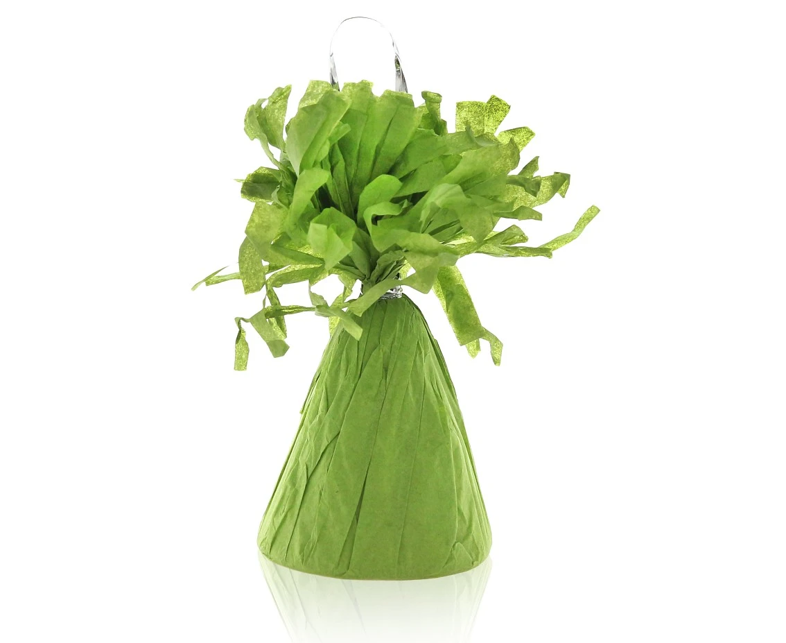 Ciężarek papierowy do balonów z helem, oliwkowy, 145 g/ 1 szt.