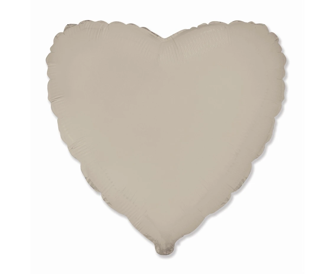 Balon foliowy 18" FX - Serce (matowe Creamy Late), niepakowany