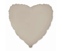 Balon foliowy 18" FX - Serce (matowe Creamy Late), niepakowany