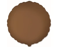 Balon foliowy 18" FX - Okrągły (matowy Choco Brown) KK