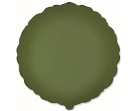 Balon foliowy 18" FX - Okrągły (matowy Olive Green) KK