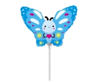 Balon foliowy 14" FX - Motylek (niebieski)
