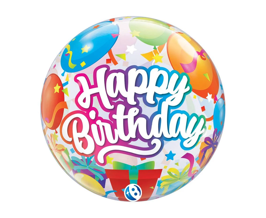 Balon Takara BUBBLE BALLOON Birthday Surprise, 22"