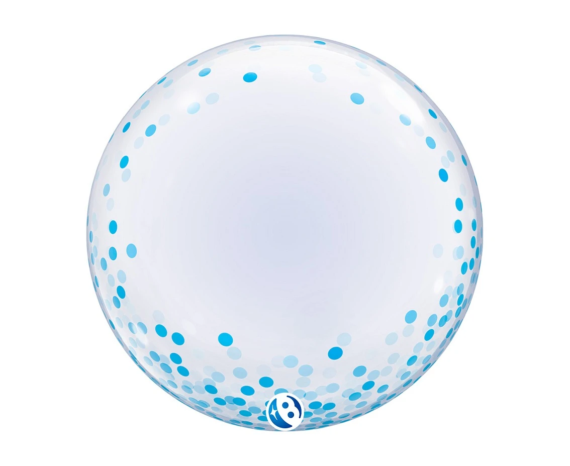 Balon Takara DECO Blue Confetti Dots, 24"