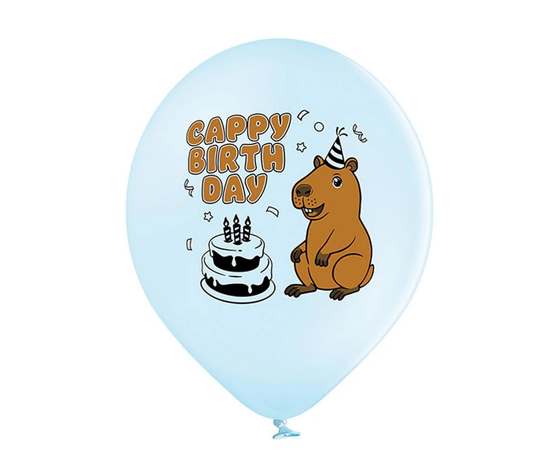 Balony Belbal 12", D11, happy birthday, 6szt.