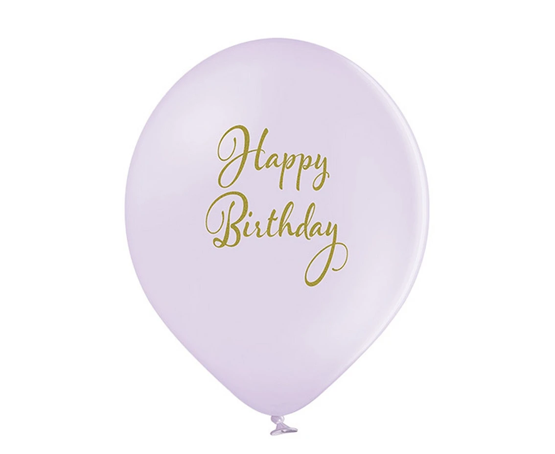 Balony Belbal 12", D11, happy birthday pastel, 50szt.