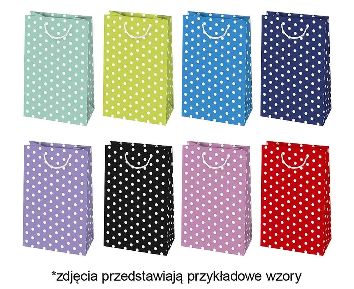 Torebka prezentowa T3 160x240x70 Ogólne zest. 49 Grafika - Kolor, Kropki, 1 szt.