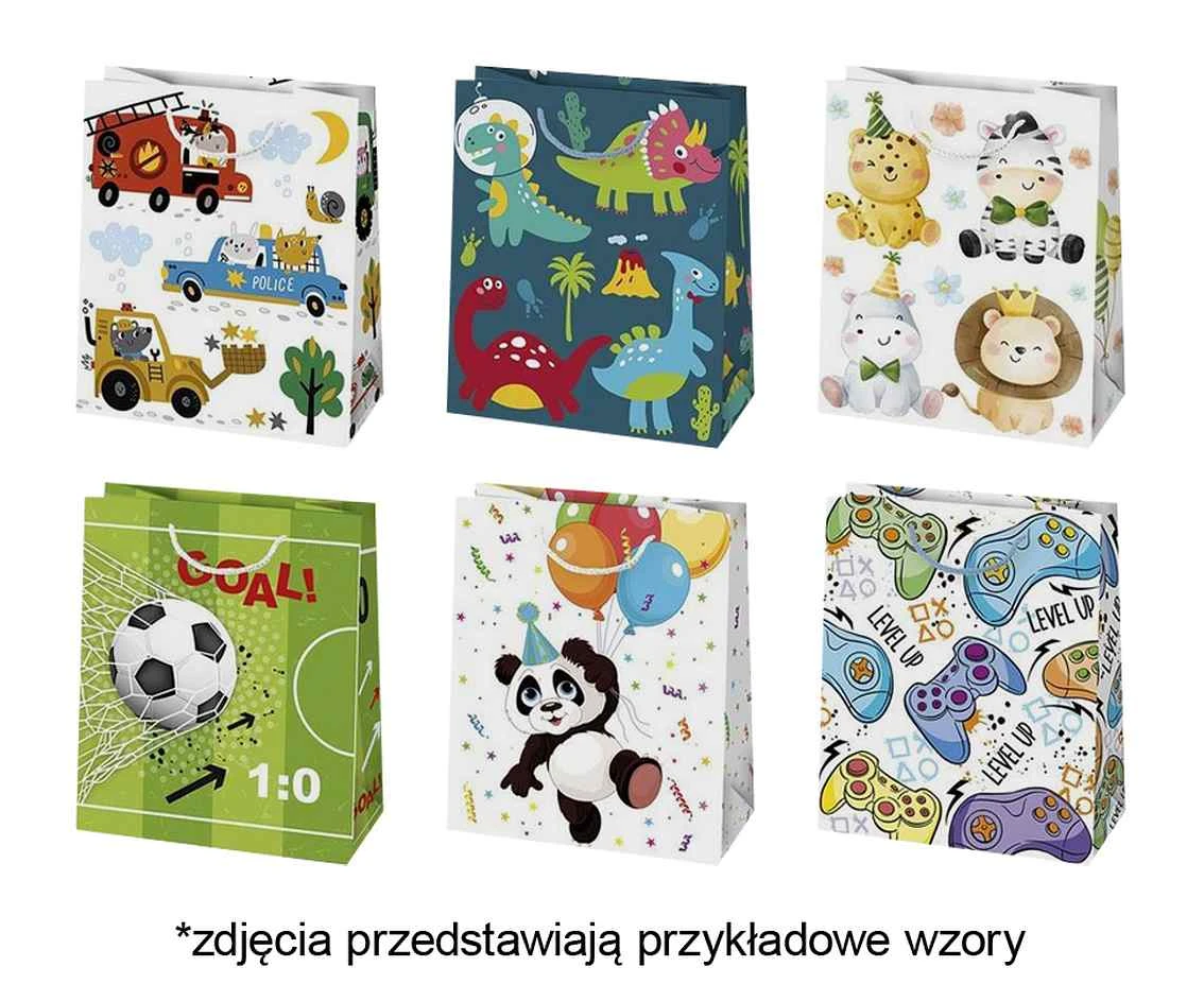 Torebka prezentowa T4 190x230x105 Ogólne zest. 114 Dziecięce - Chłopiec, 1 szt.
