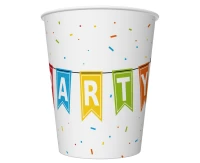 Kubeczki pap. Kolorowe Party, 250 ml., 6 szt. BB