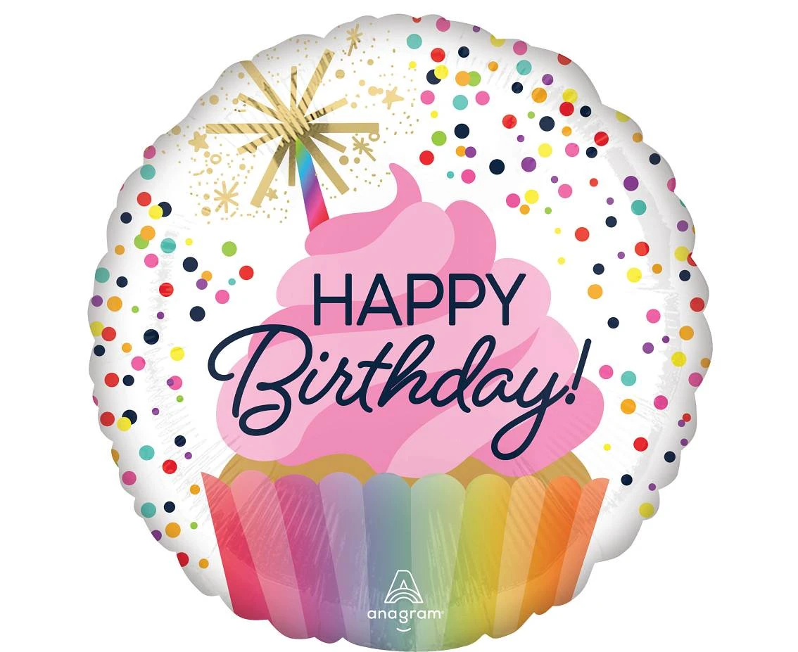 Balon foliowy 18" SHP -  Confetti sprinkle Birthday KK