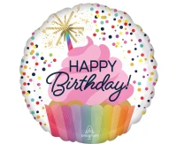 Balon foliowy 18" SHP -  Confetti sprinkle Birthday KK