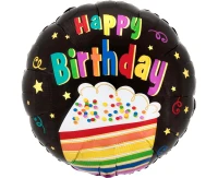 Balon foliowy 18" Rainbow cake KK