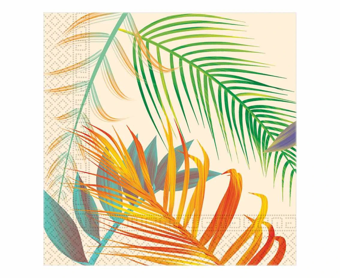 Serwetki papierowe Tropical Leaves, 33x33 cm, 20szt.