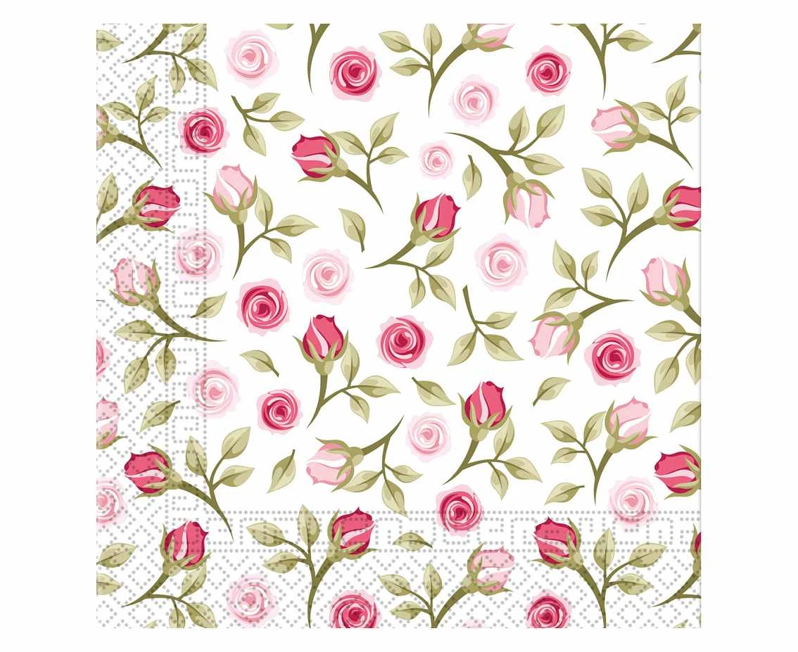 Serwetki papierowe Romantic Roses, rozm. 33 x 33 cm, 20 szt. KK