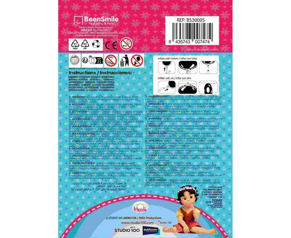 Balon foliowy 18" FX - Heidi, pakowany KK