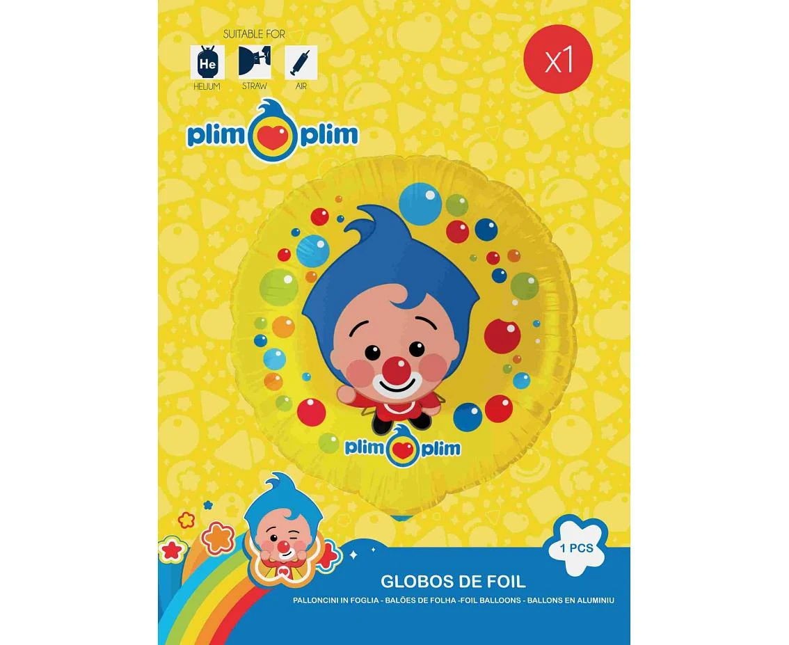 Balon foliowy 18" FX - Plim Plim, pakowany KK
