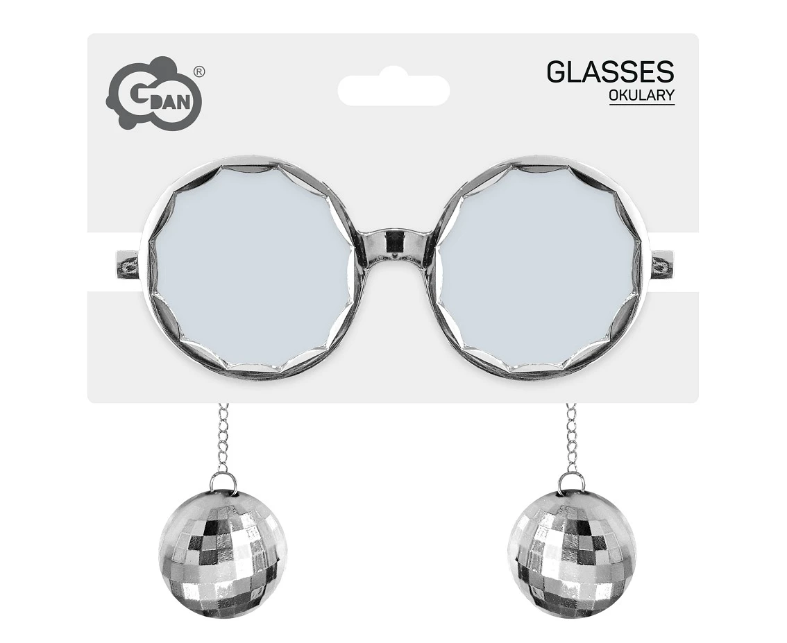 Okulary Disco, srebrne