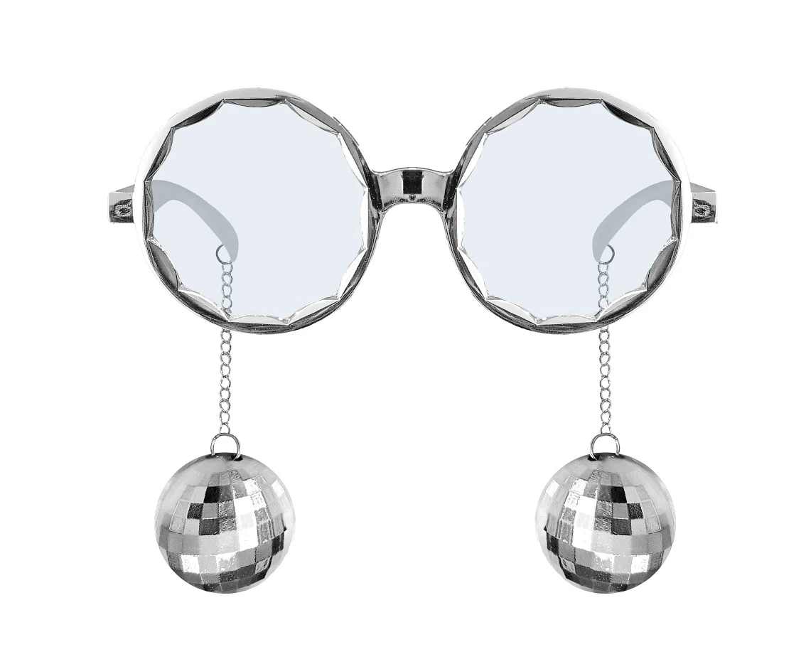 Okulary Disco, srebrne