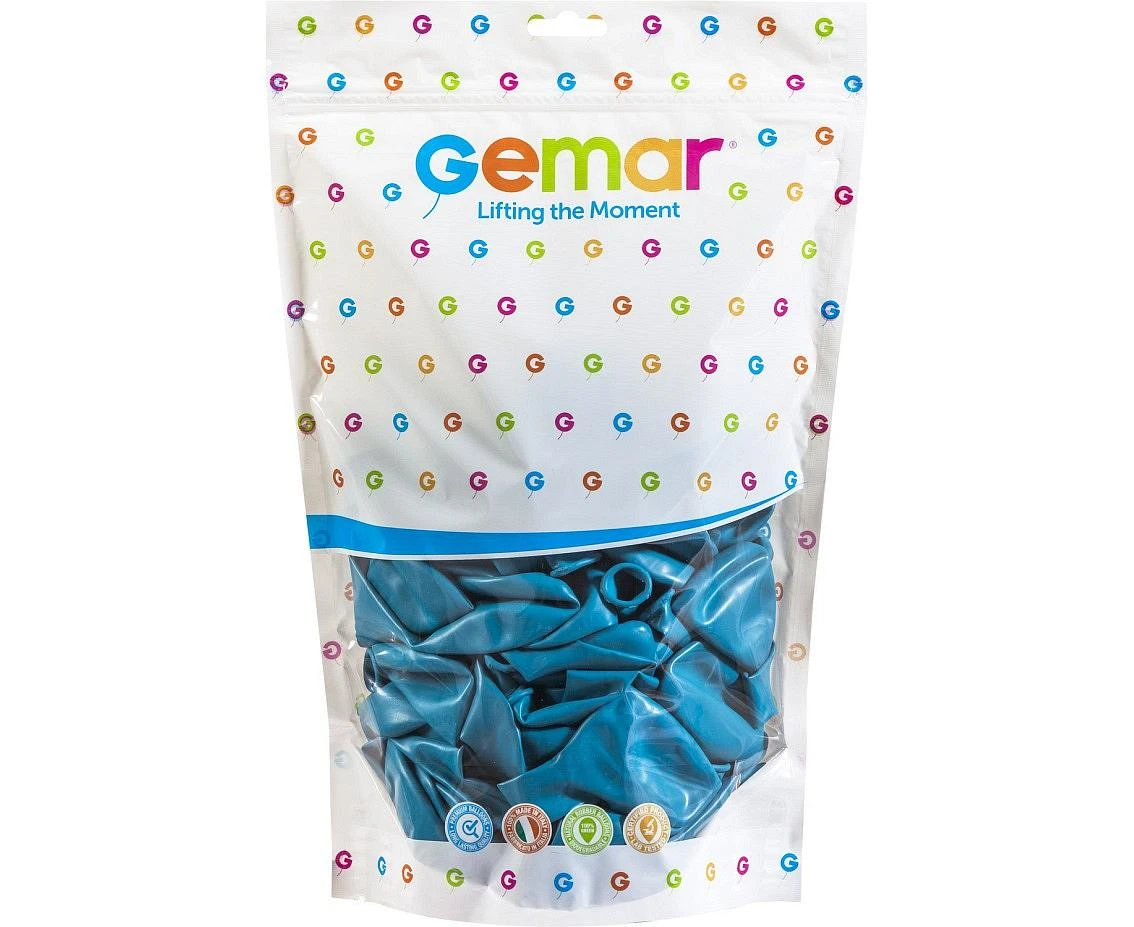 Balony Gemar 13", pastel turkusowoniebieskie, 50szt.