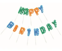 Świeczki pikery Dino "Happy Birthday", 3 x2,1 cm