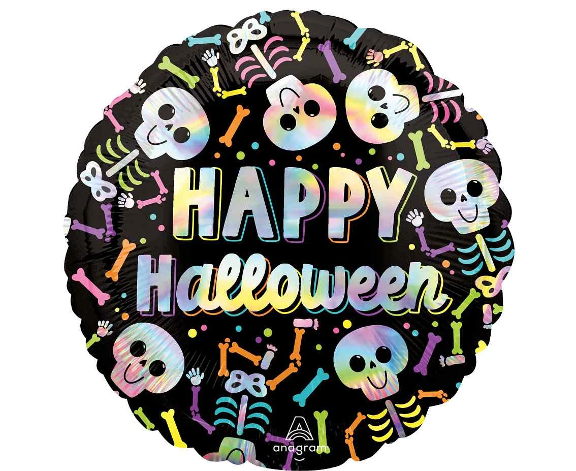 Balon foliowy 18" Iridescent Bare Bones Halloween KK
