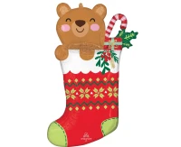 Balon foliowy SuperShape  Christmas Stocking, 55cm w x 81cm KK