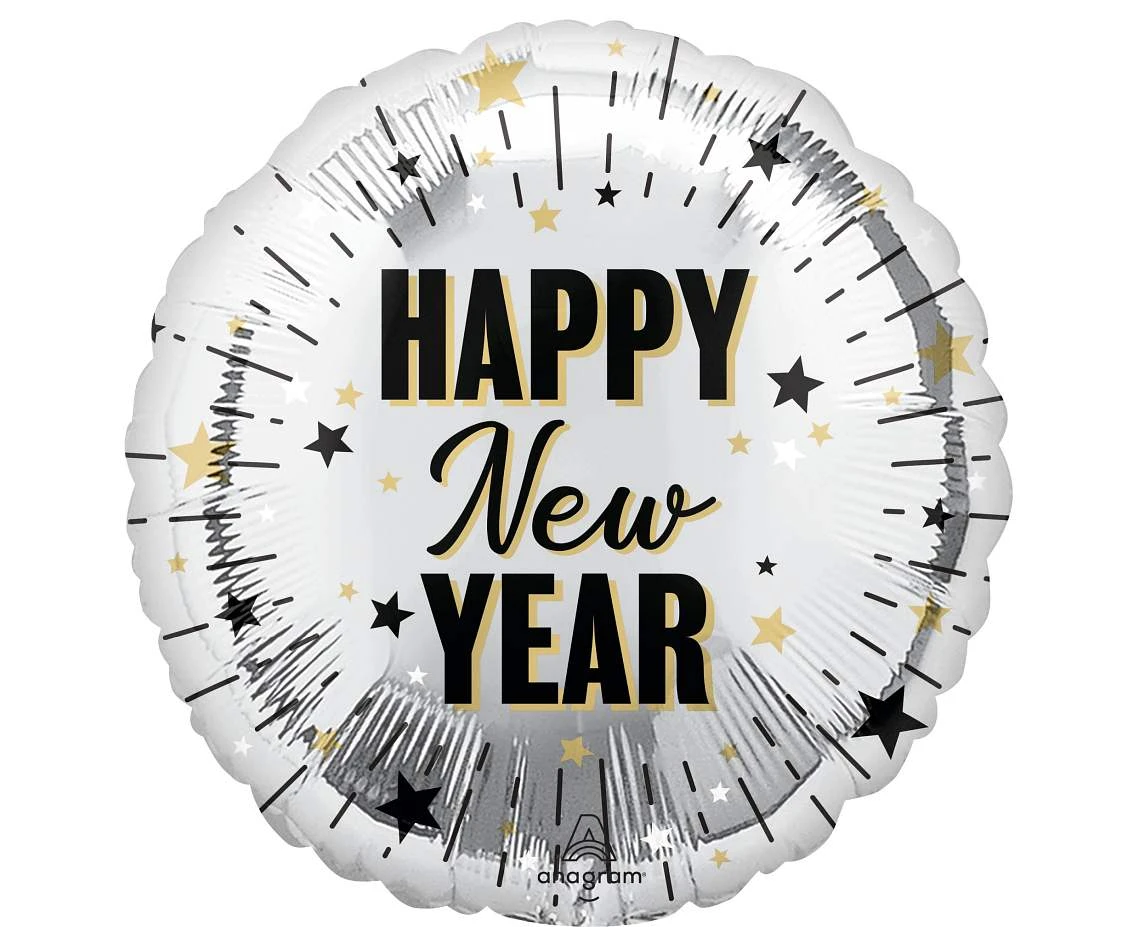 Balon foliowy 18"  Elegant New Year Celebration KK