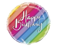 Balon foliowy 18" Rainbow  Happy Birthday