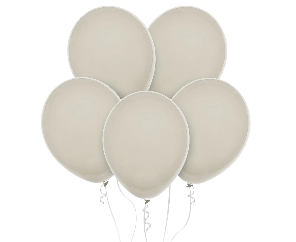 Balony Decomex 11", pastel zgaszona biel, 100szt.