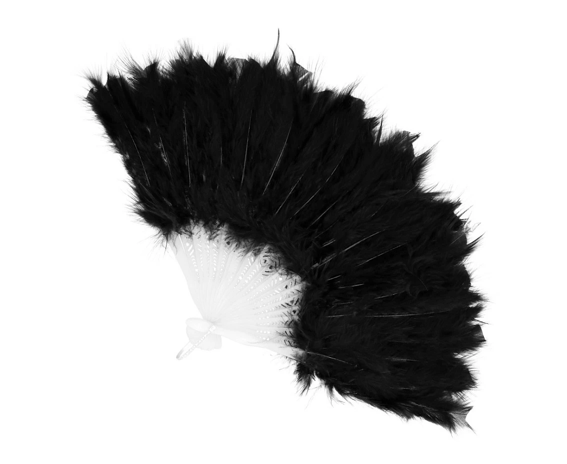 Wachlarz Flapper, czarny