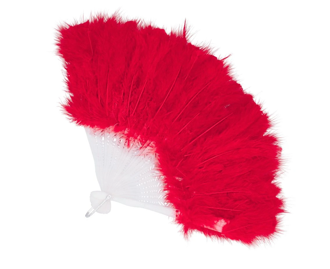Wachlarz Flapper, czerwony