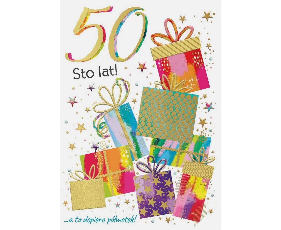Kartka okolicznościowa "50", 1 szt.