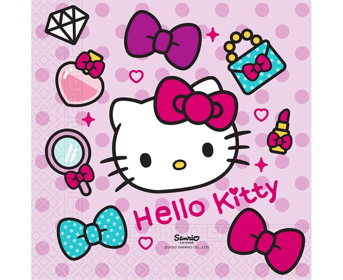 Serwetki papierowe  Hello Kitty Fashion Stylish, 33x33 cm