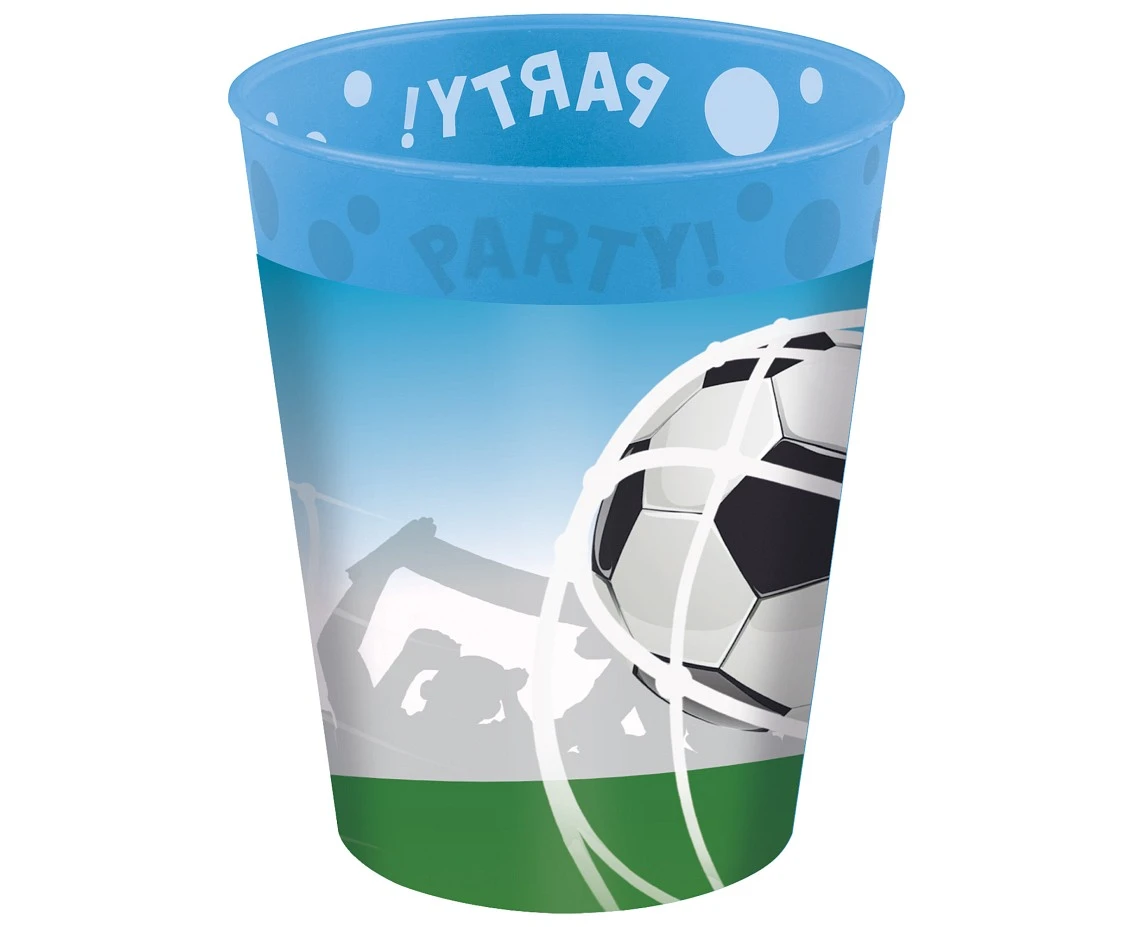 Kubeczki wielokrotnego użytku Party Cups SOCCER FANS DECORATA PARTY, 250 ml., 4 szt.