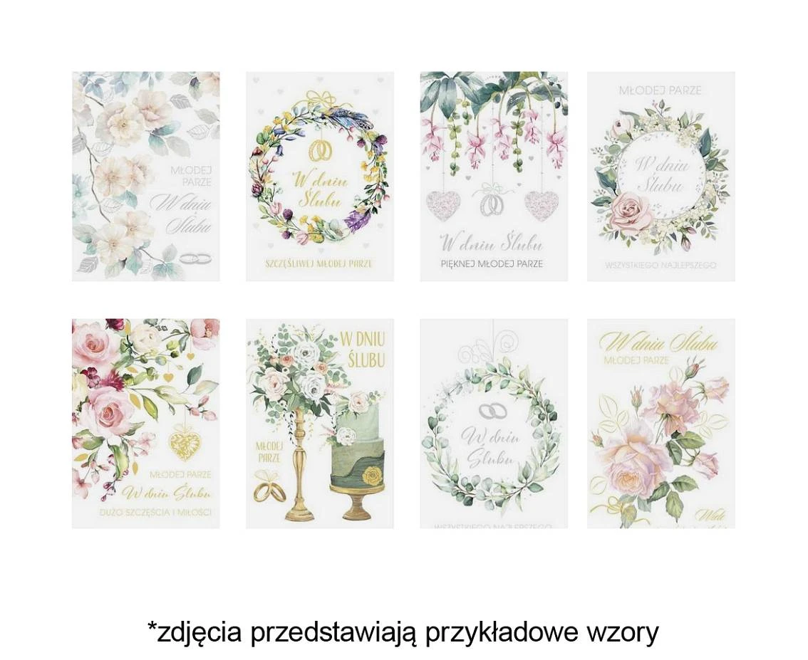 Laurka extra B6X 117x167 Ślub zest. 691 Kwiaty - Akwarela, Grafika, Róże