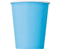 Kubeczki papierowe, niebieskie, 270ml, 8 szt.