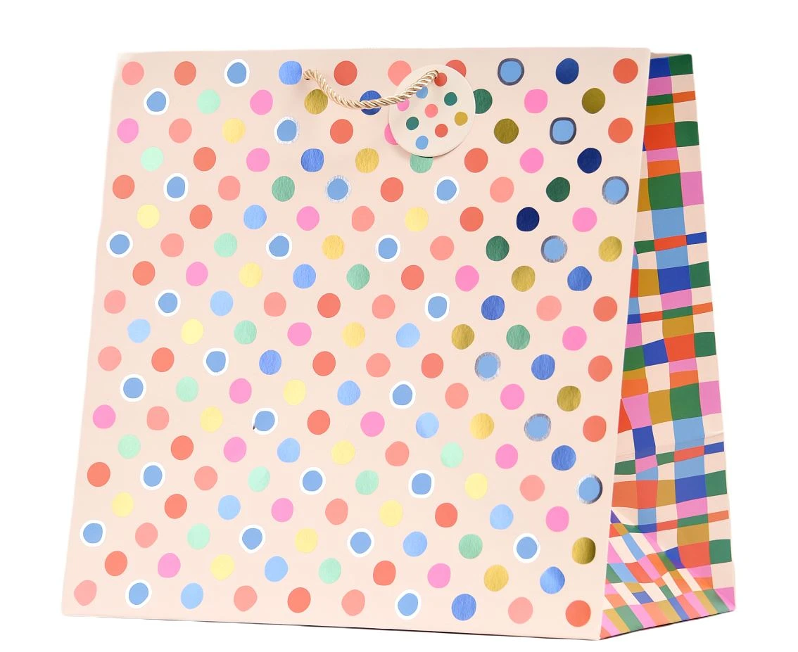 Torebka prezentowa z szerokim dnem, 37,5x37,5x24,5 cm, mix, 1 szt.