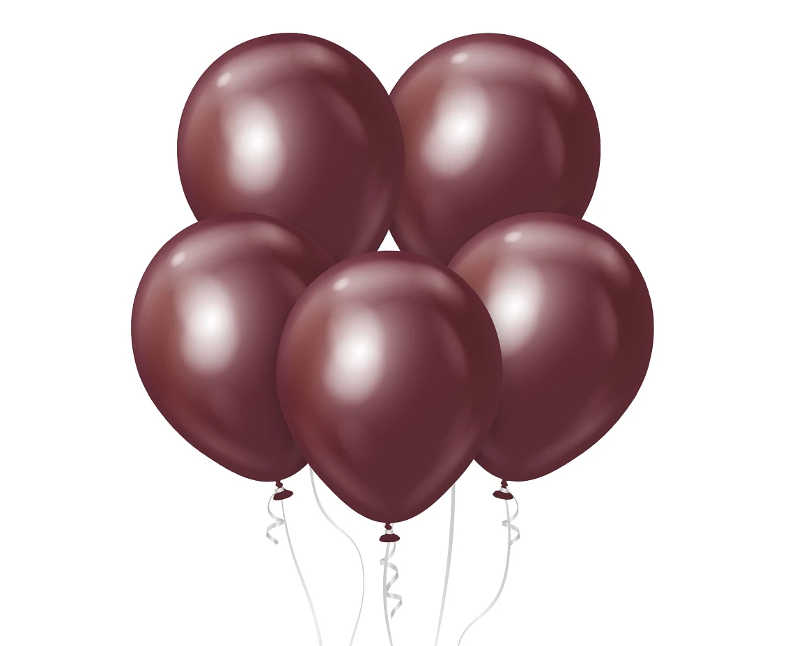 Balony Kalisan 12", (mirror burgundy) mirror bordowe, 50szt.