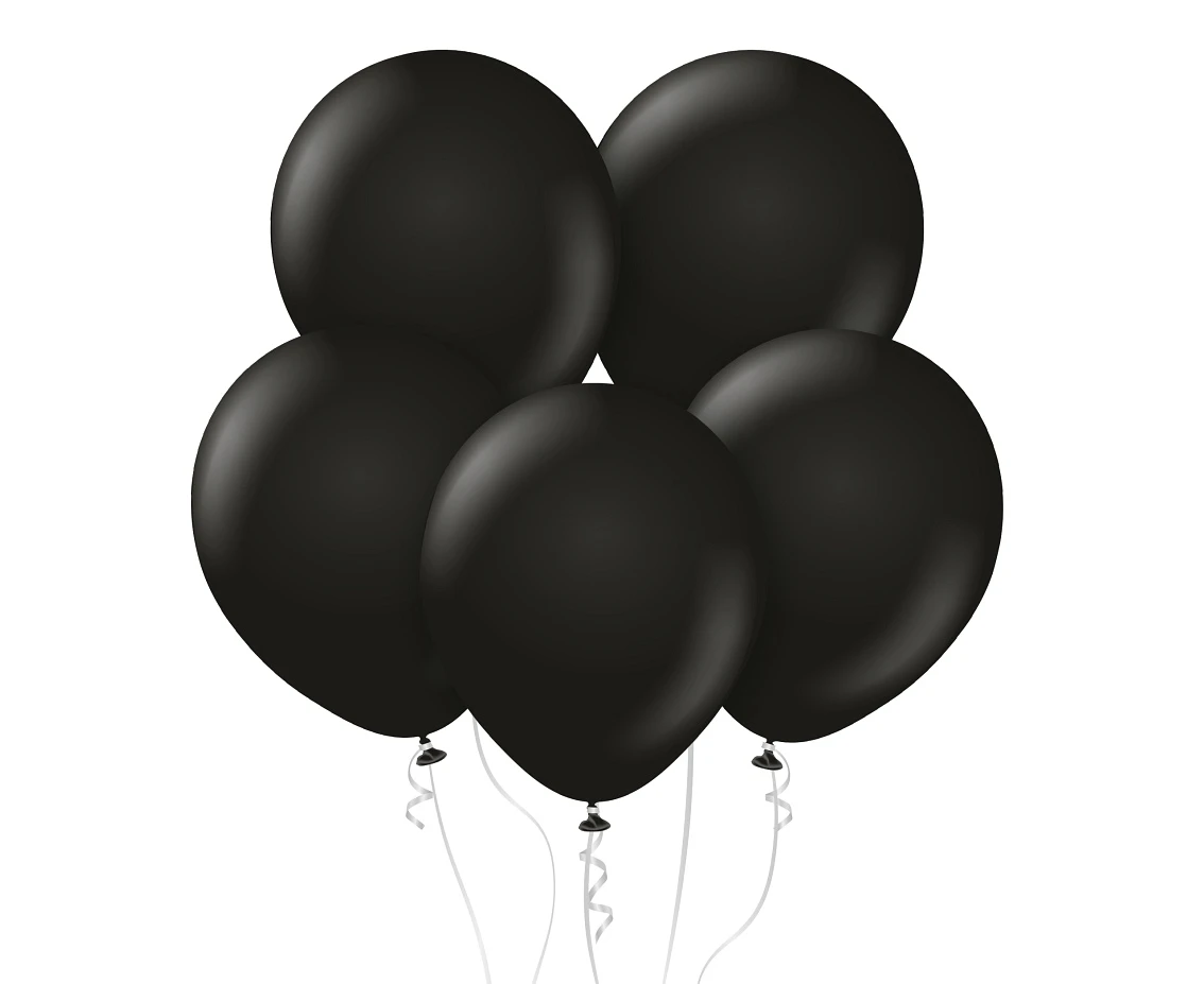 Balony Kalisan 18", (standard black) standard czarne, 25szt.