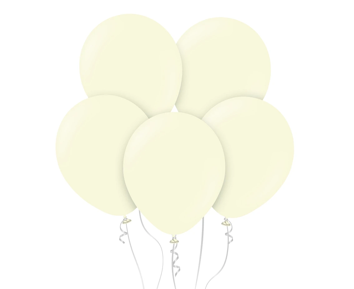 Balony Kalisan 18", (macaron pale yellow) macaron jasnożółte, 25szt.