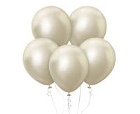 Balony Kalisan 18", (mirror white gold) mirror biało-złote, 25szt.