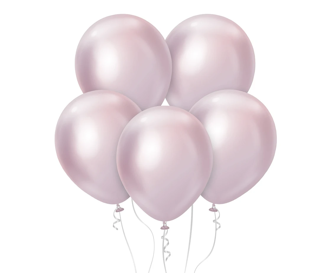 Balony Kalisan 18", (mirror pink gold) mirror różowo-złote, 25szt.
