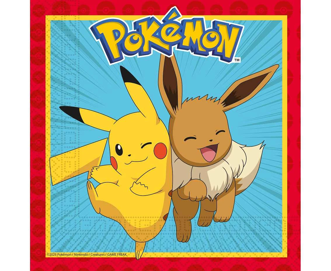 Serwetki papierowe Pokemon, 33x33 cm, 20 szt.