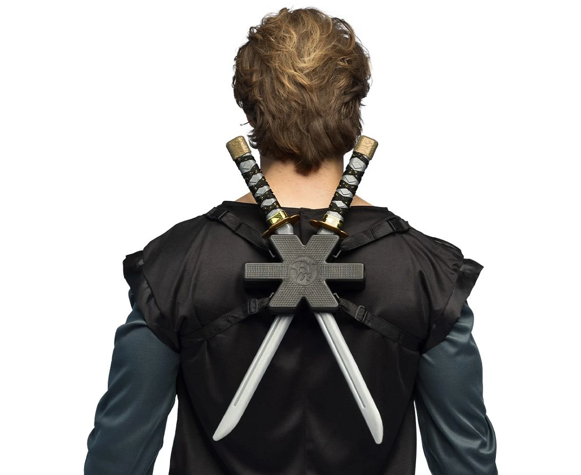 Zestaw 2 mieczy ninja z uchwytem, 52 cm