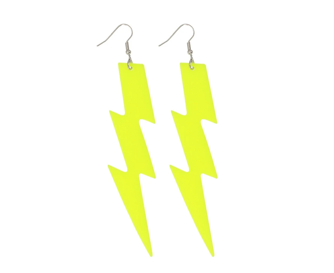 Para kolczyków Flash neonowo-żółte