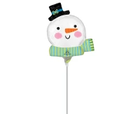 Balon foliowy Mini Shape HO HO HO Snowman KK